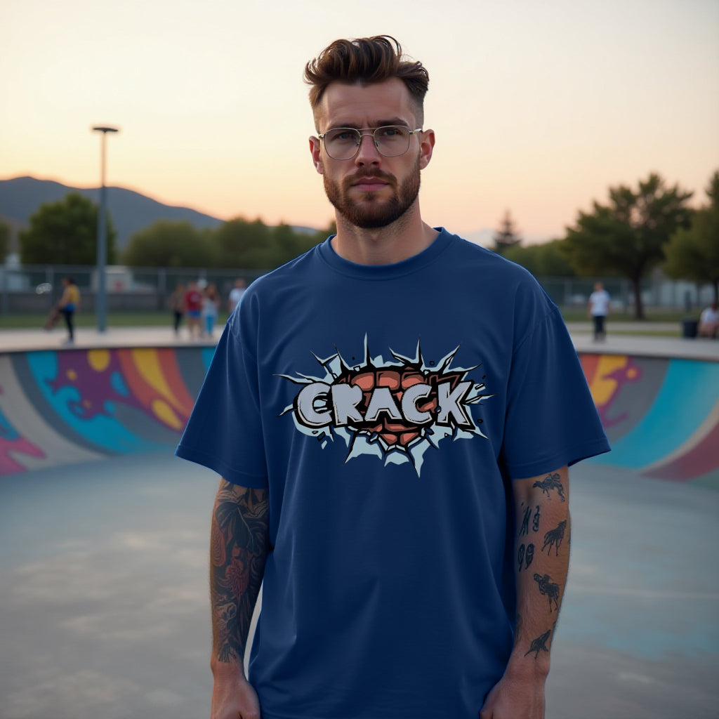 トップス BEEDEN / LOGO CRACK JUST FIT TEE Graphic Printed Oversized T-Shirts | Unique Streetwear Tees