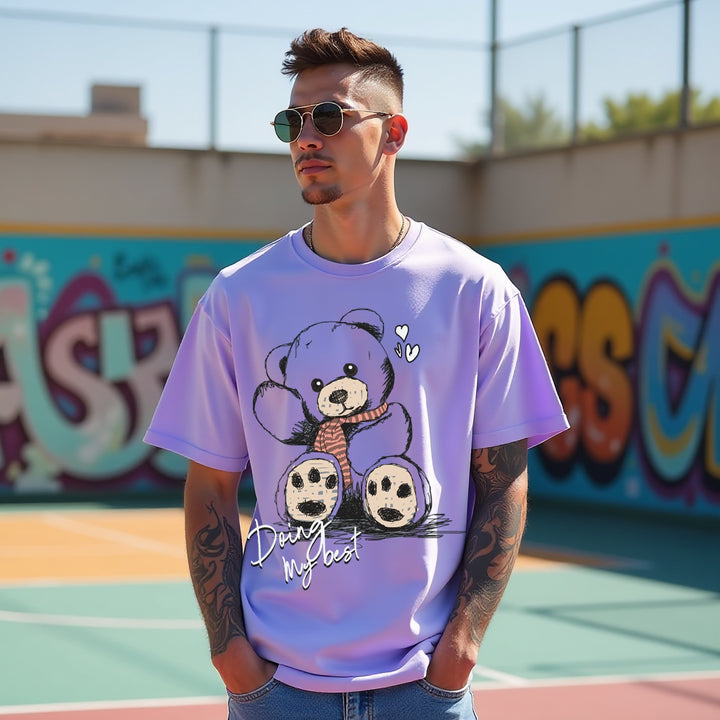 Best Teddy Lavender Oversized T shirts