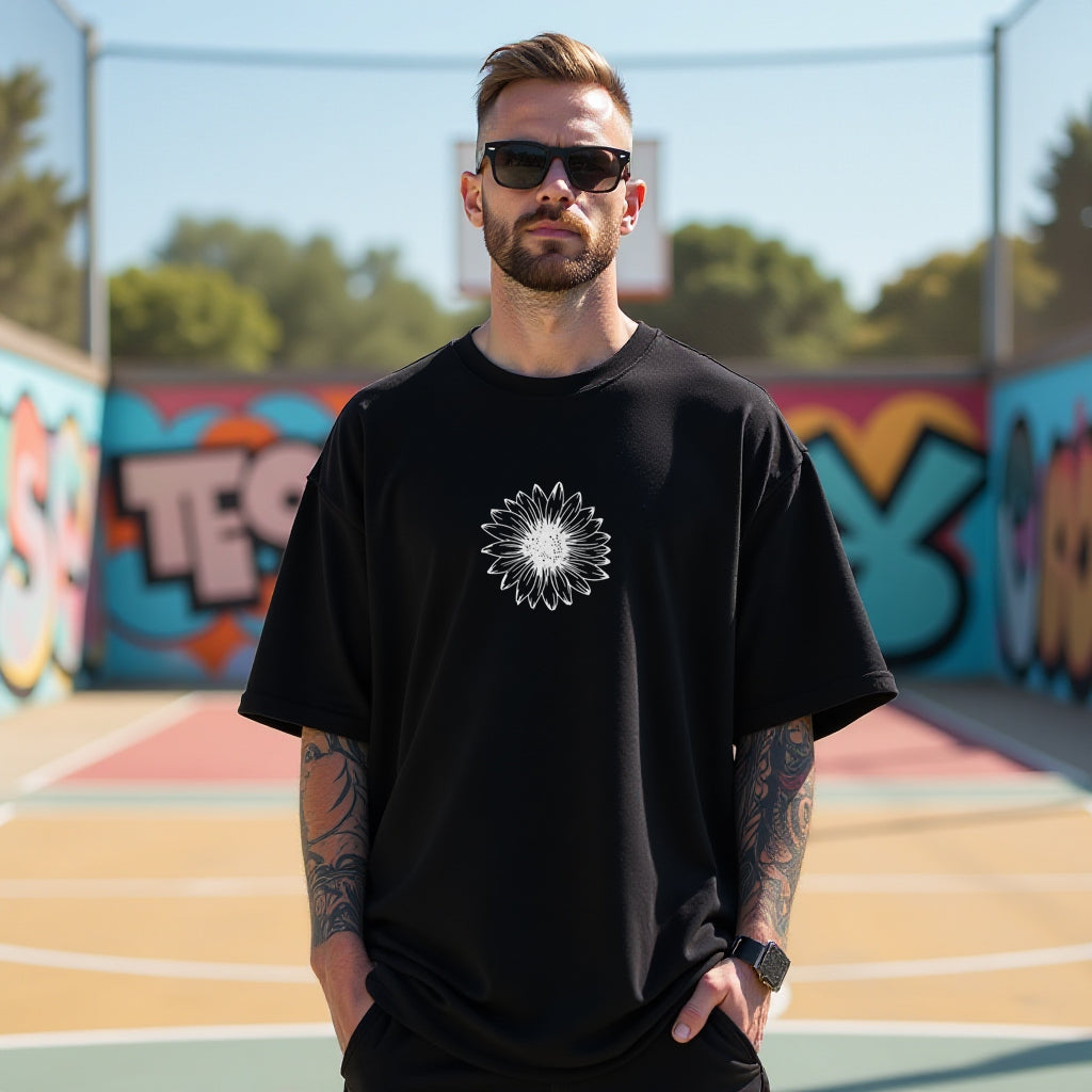 Lady Black Oversized T shirts