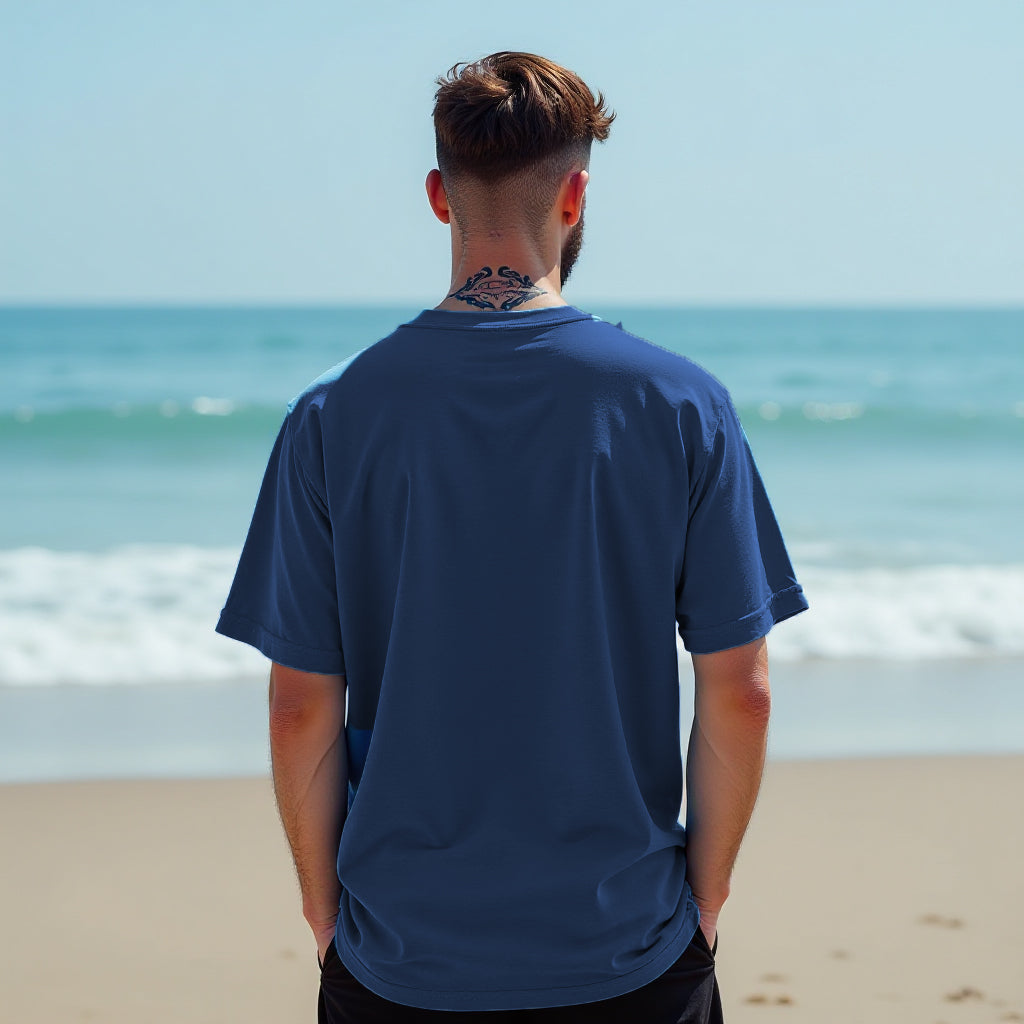 Crack Blue Oversized T shirts