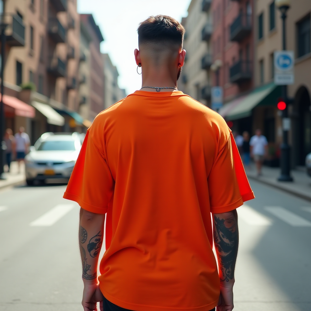 Flow Orange Oversized T shirts