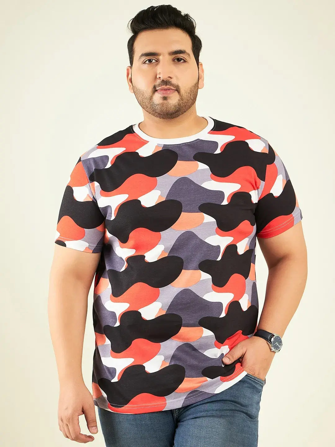Cow Printed Plus Size T-Shirt By Rodzen