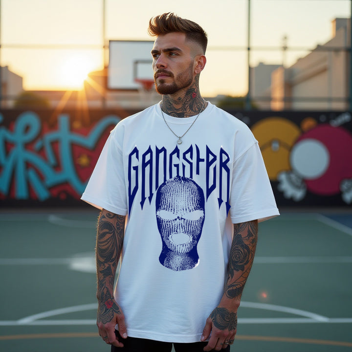 Gangster White Oversized T shirts.