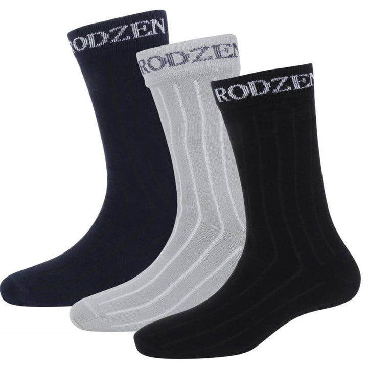 Rodzen Mens Calf Length Sports Cotton Socks (Pack Of 3)