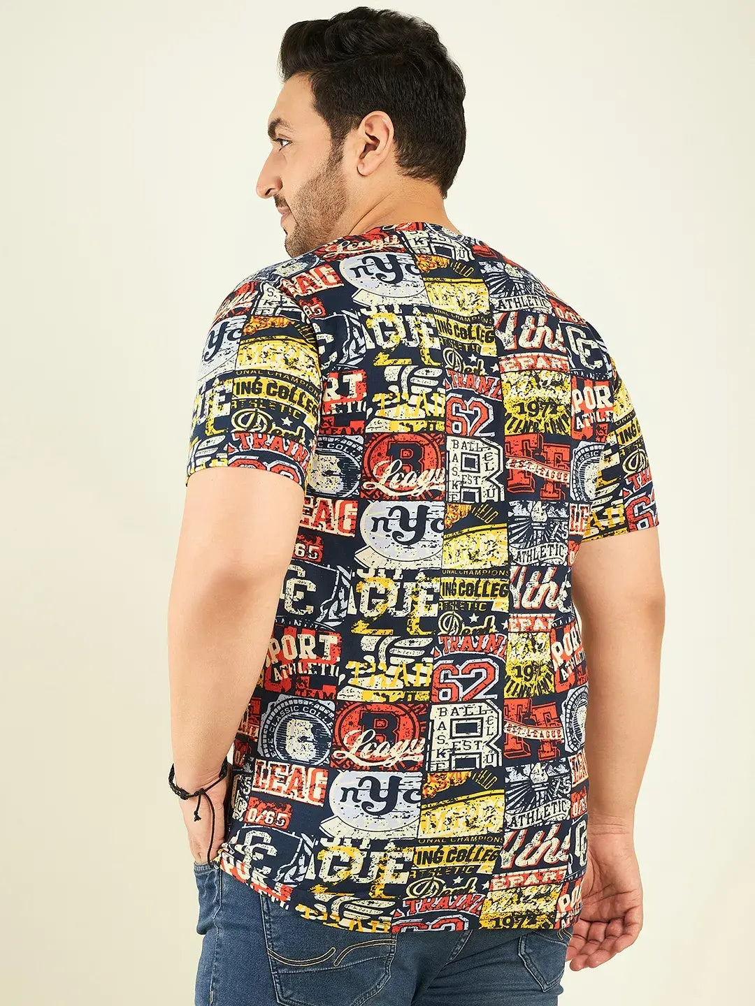 Multicolor Plus-Sized T-Shirt Men.