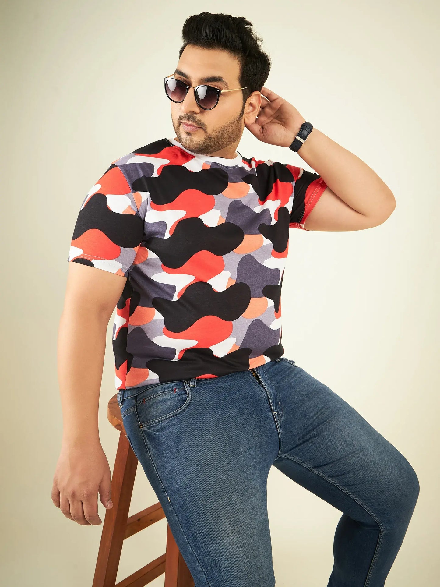 Cow Printed Plus Size T-Shirt By Rodzen