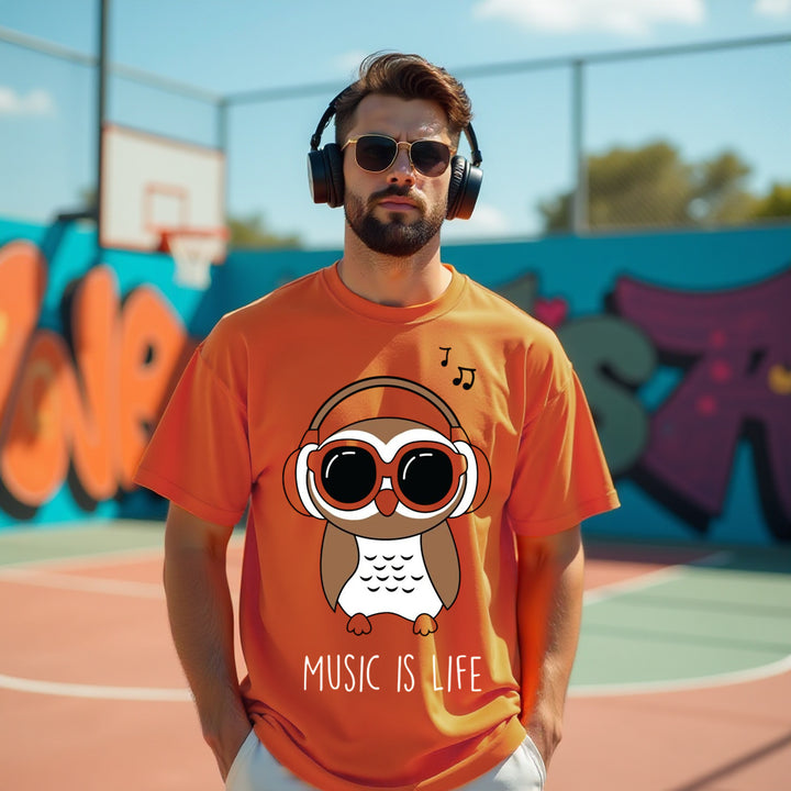 Crow Orange Oversized T shirts