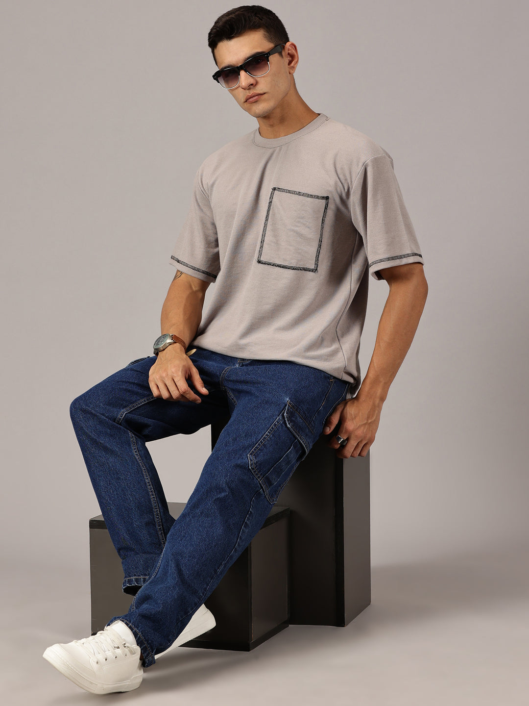 drop shoulder t shirt mens