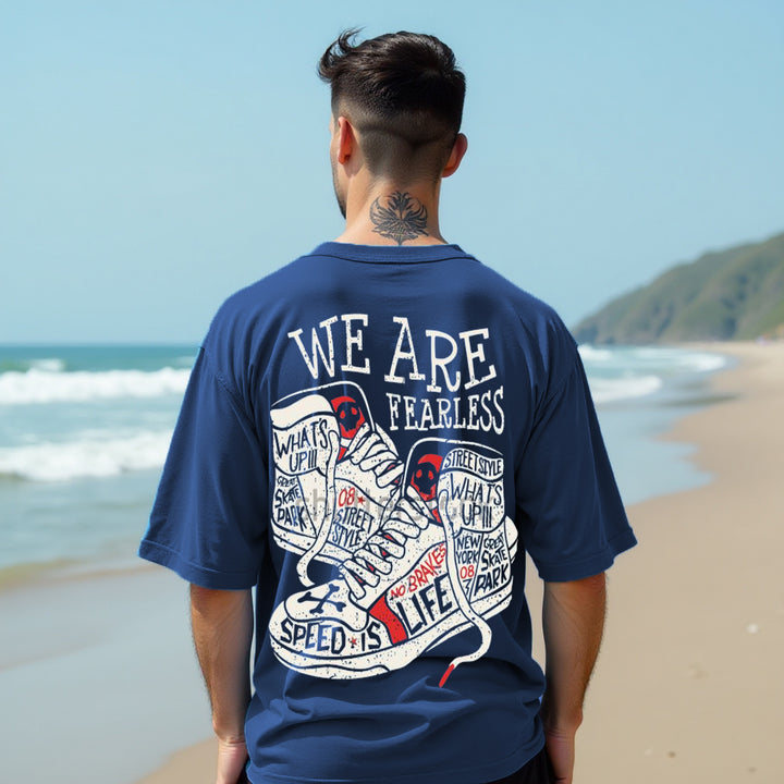 Fearless Blue Oversized T shirts