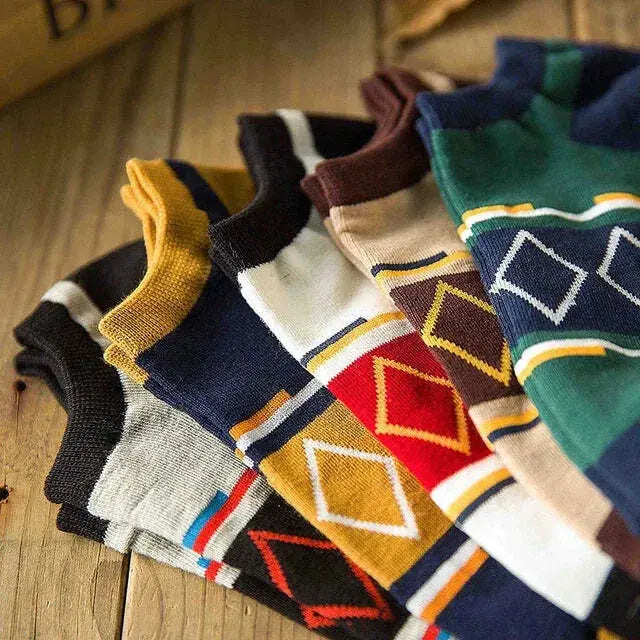 Multicolour Printed Ankle-Length Socks - Pack Of 5