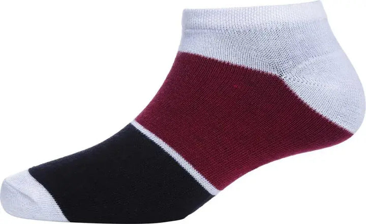 Color Block Printed Ankle-Length Socks - Pack Of 12