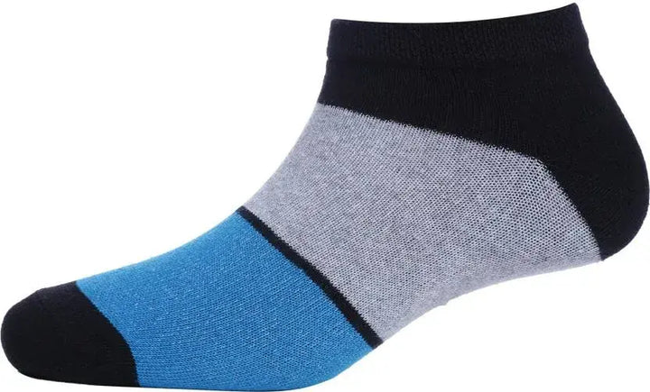 Color Block Printed Ankle-Length Socks - Pack Of 12