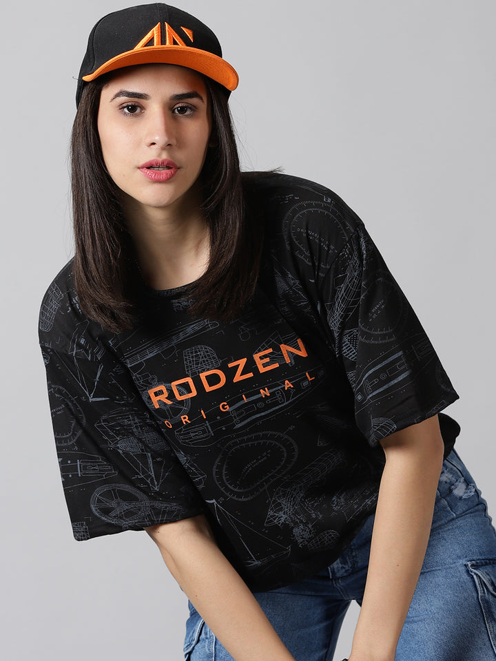 Printed Oversized T-Shirts For Women -By Rodzen