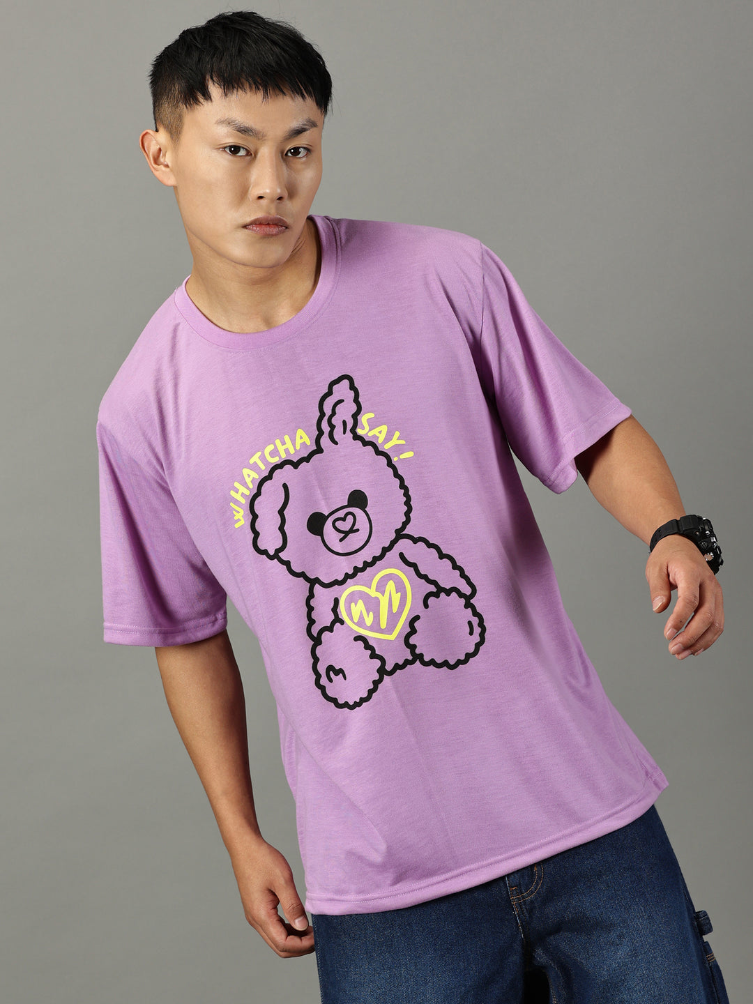 Teddy Lavender Oversized T-Shirt - By Rodzen