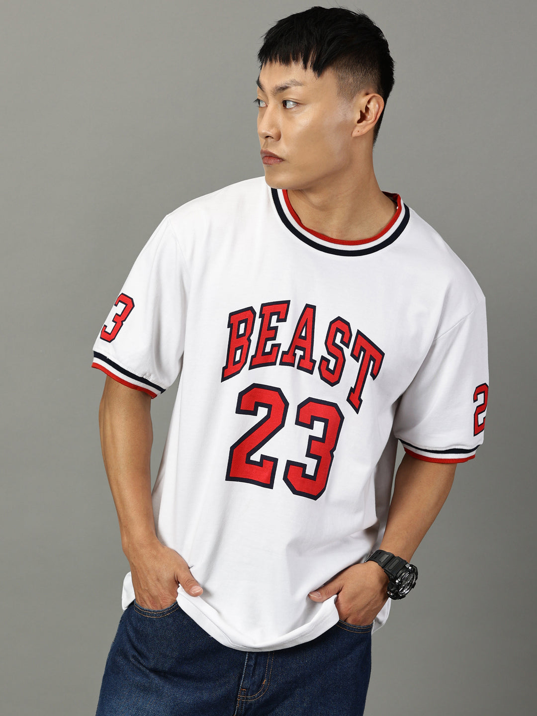 Tom Beast White Oversized T-Shirt - By Rodzen