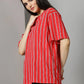 Red Stripes T-Shirt By Rodzen