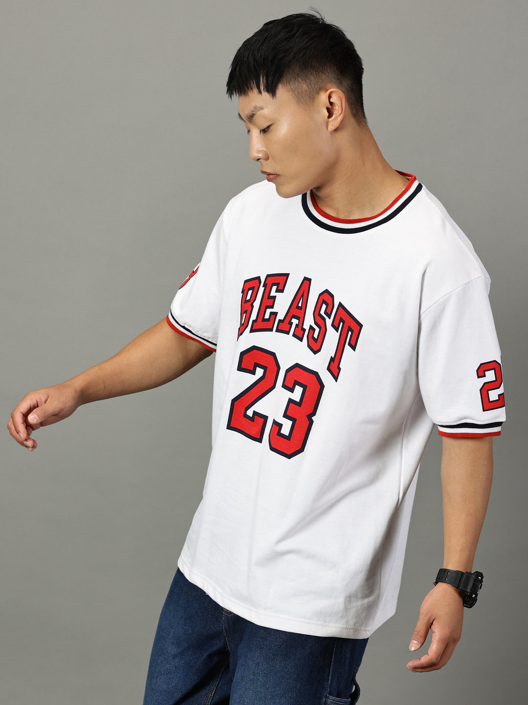 Tom Beast White Oversized T-Shirt - By Rodzen