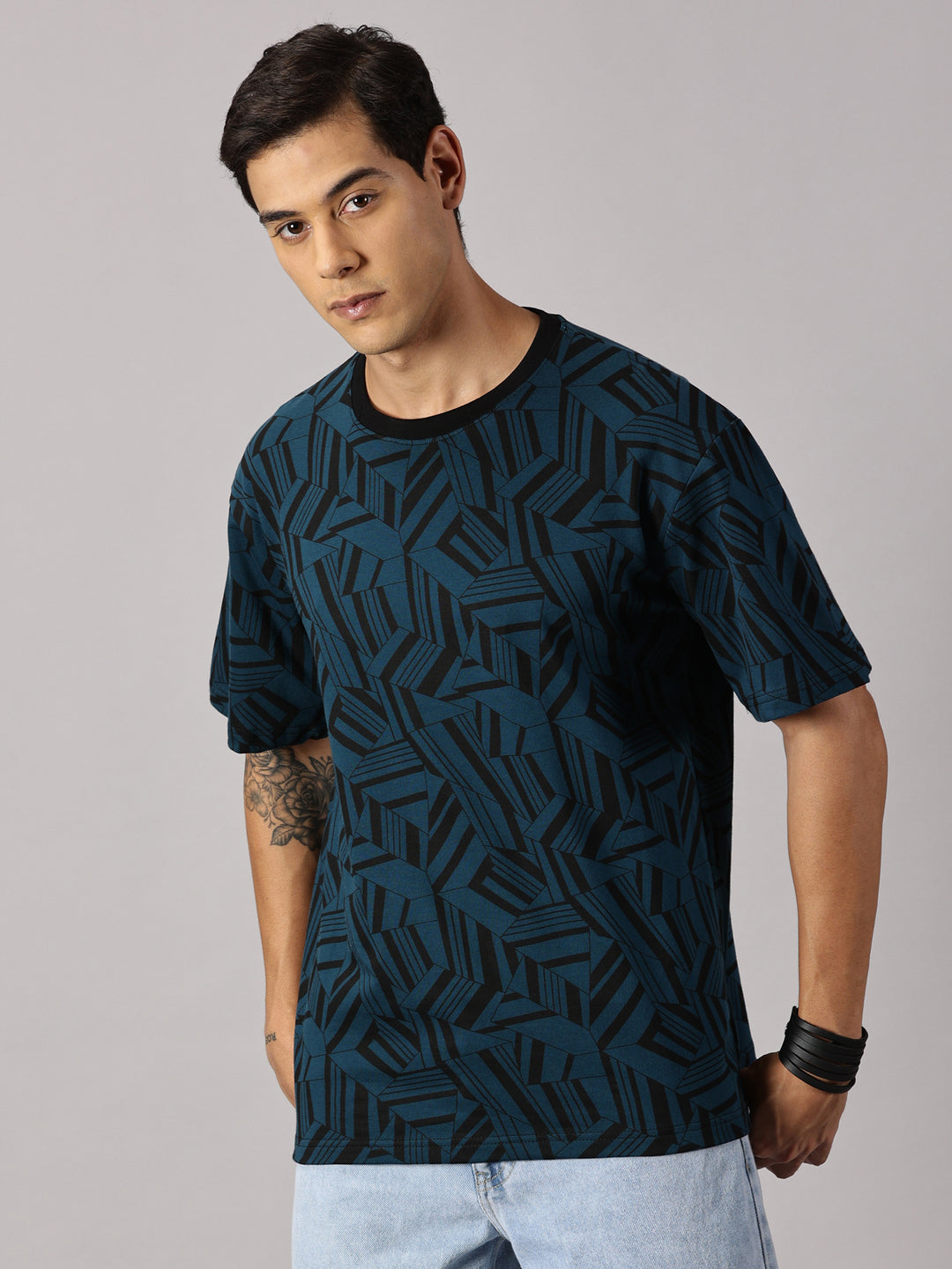 Print Peacock Oversized T-Shirt - By Rodzen