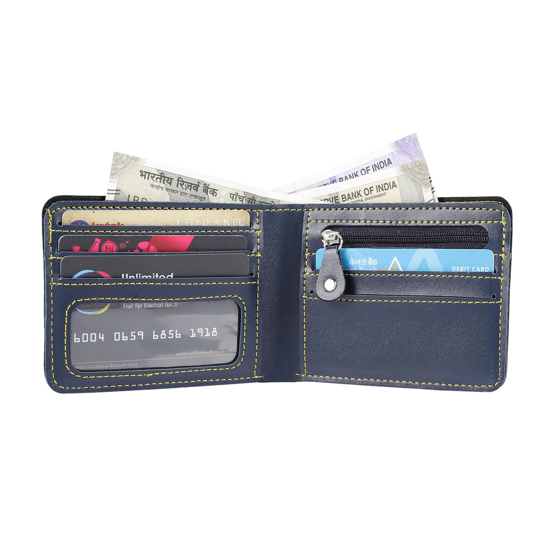 Buy Stylish Wallet For Men (Blue)- By Rodzen