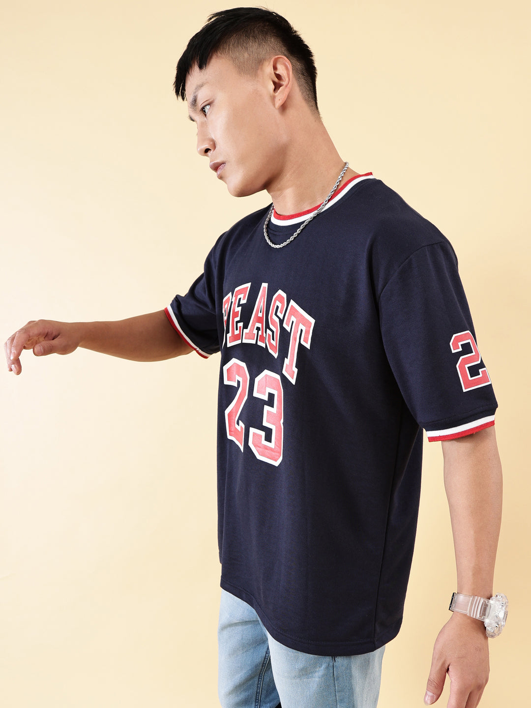 Tom Beast Navy Oversized T-Shirt - By Rodzen