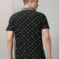 Black Printed Polo T-Shirt Rodzen