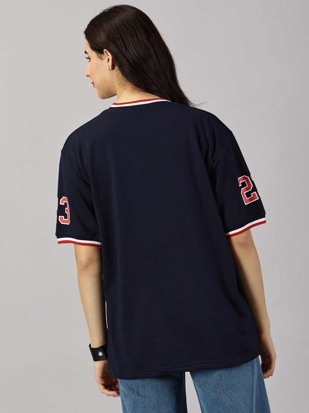 Tom Beast Navy Oversized T-Shirt For Women- By Rodzen