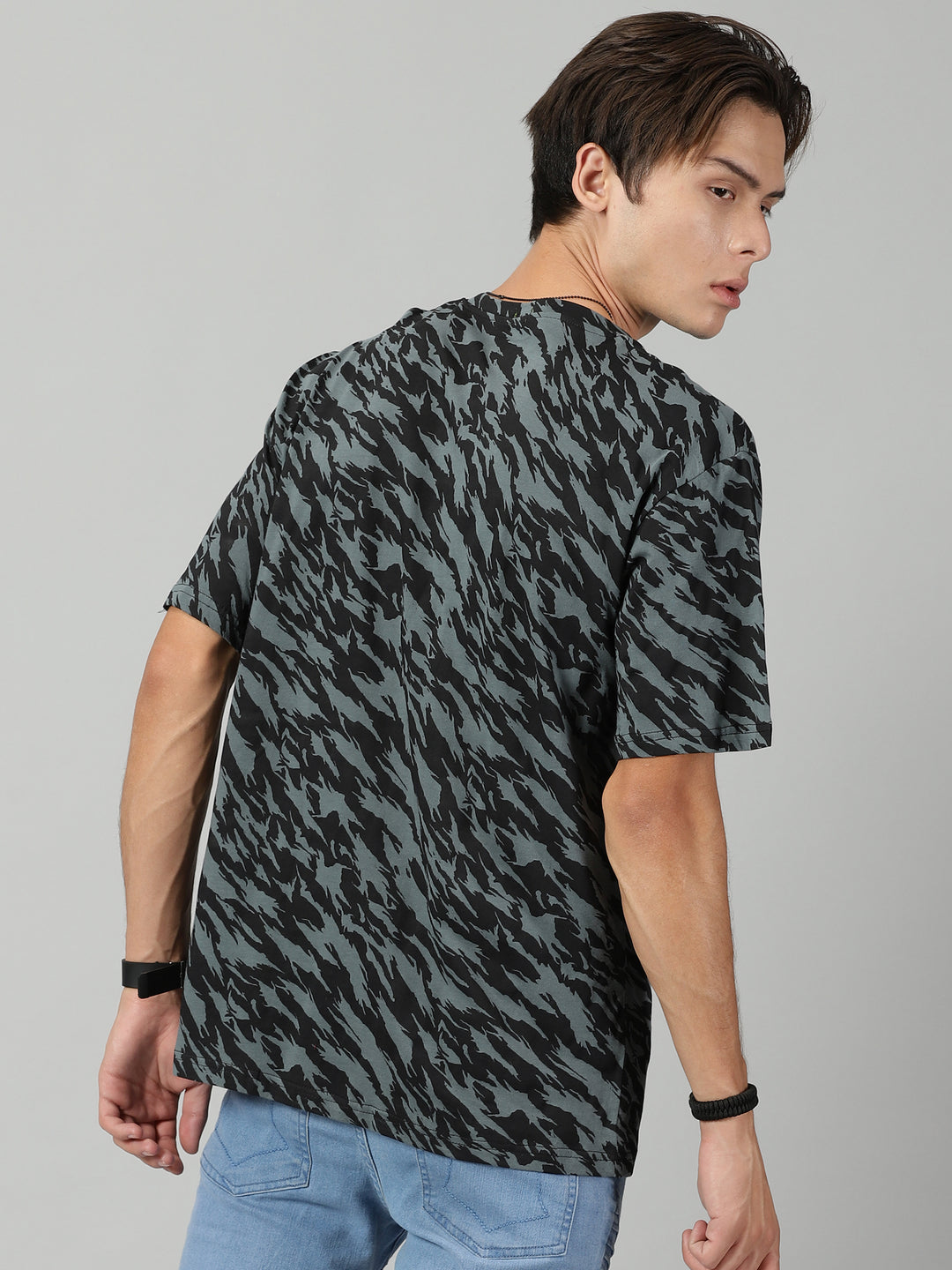 Zebra Dark Grey Oversized T-Shirt - By Rodzen