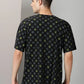 Black Skull Print OverSize T-Shirt By Rodzen