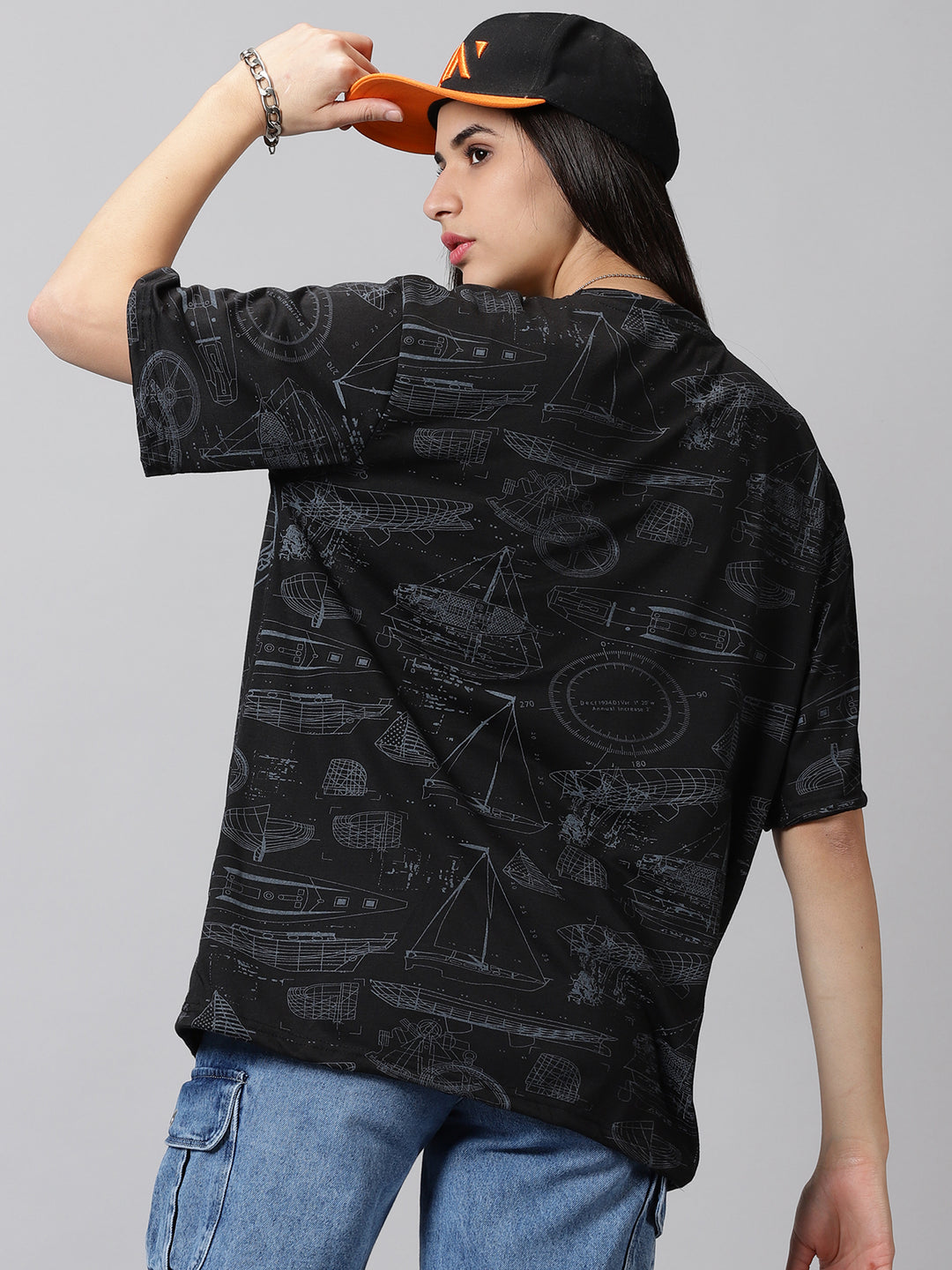 Printed Oversized T-Shirts For Women -By Rodzen