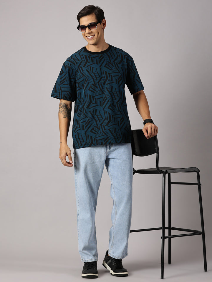 Print Peacock Oversized T-Shirt - By Rodzen