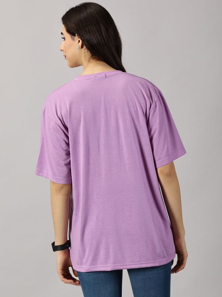 Teddy Lavender Oversized T-Shirt For Women- By Rodzen