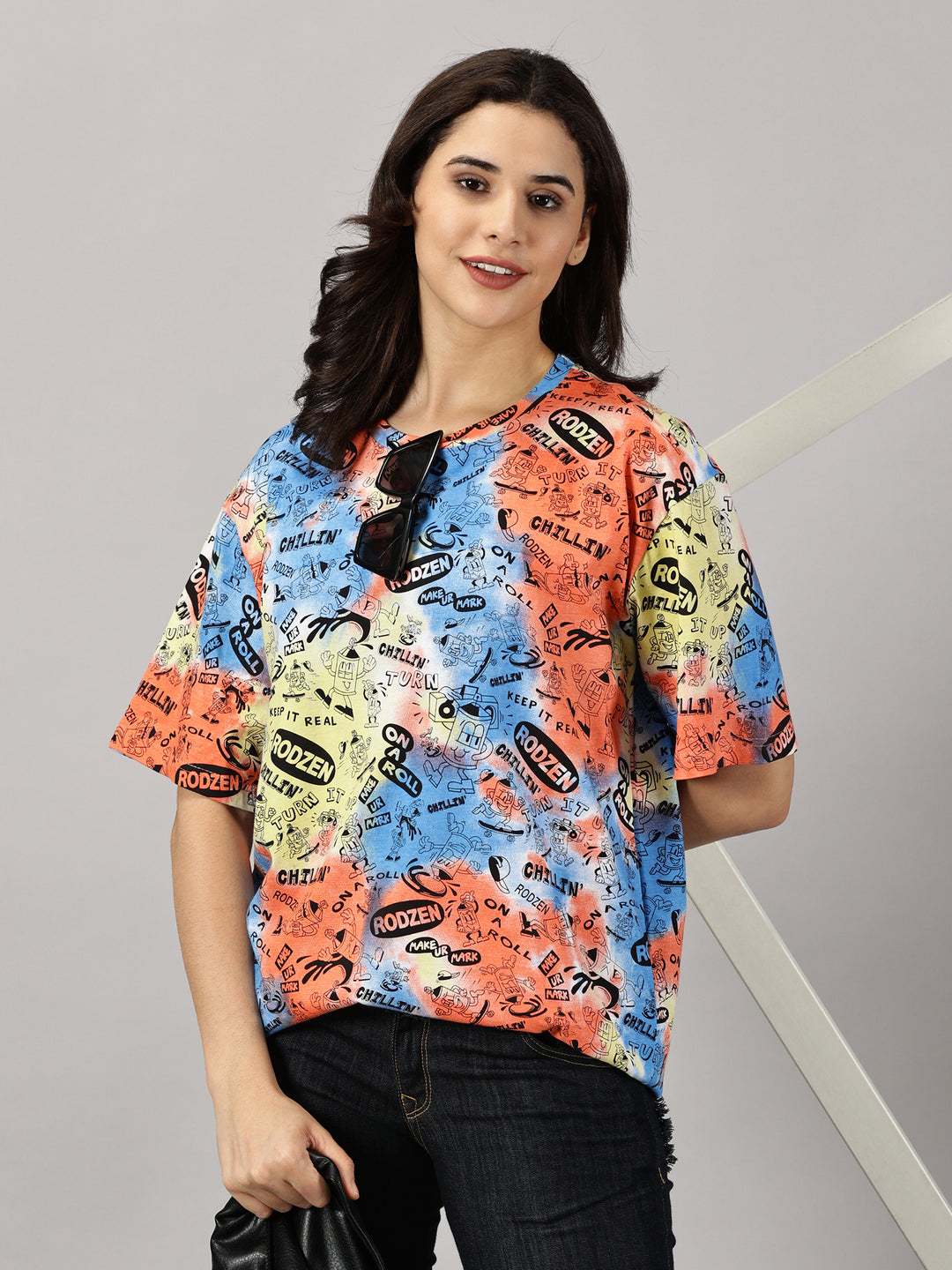 Tie Die Rodzen Oversized T-Shirt For Women- By Rodzen