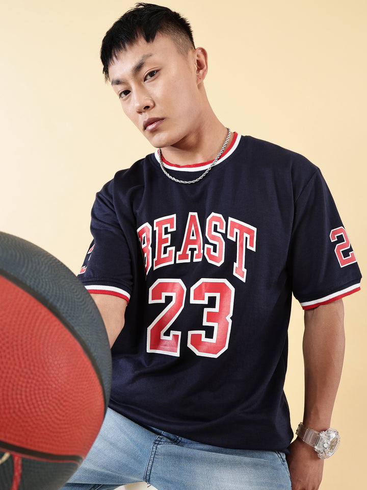 Tom Beast Navy Oversized T-Shirt - By Rodzen