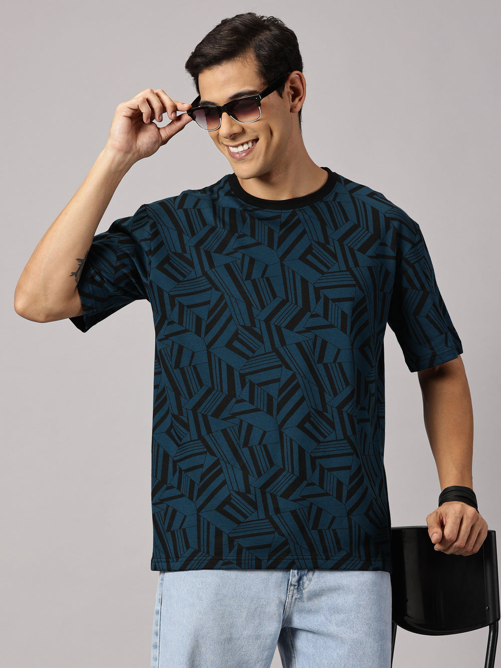 Print Peacock Oversized T-Shirt - By Rodzen