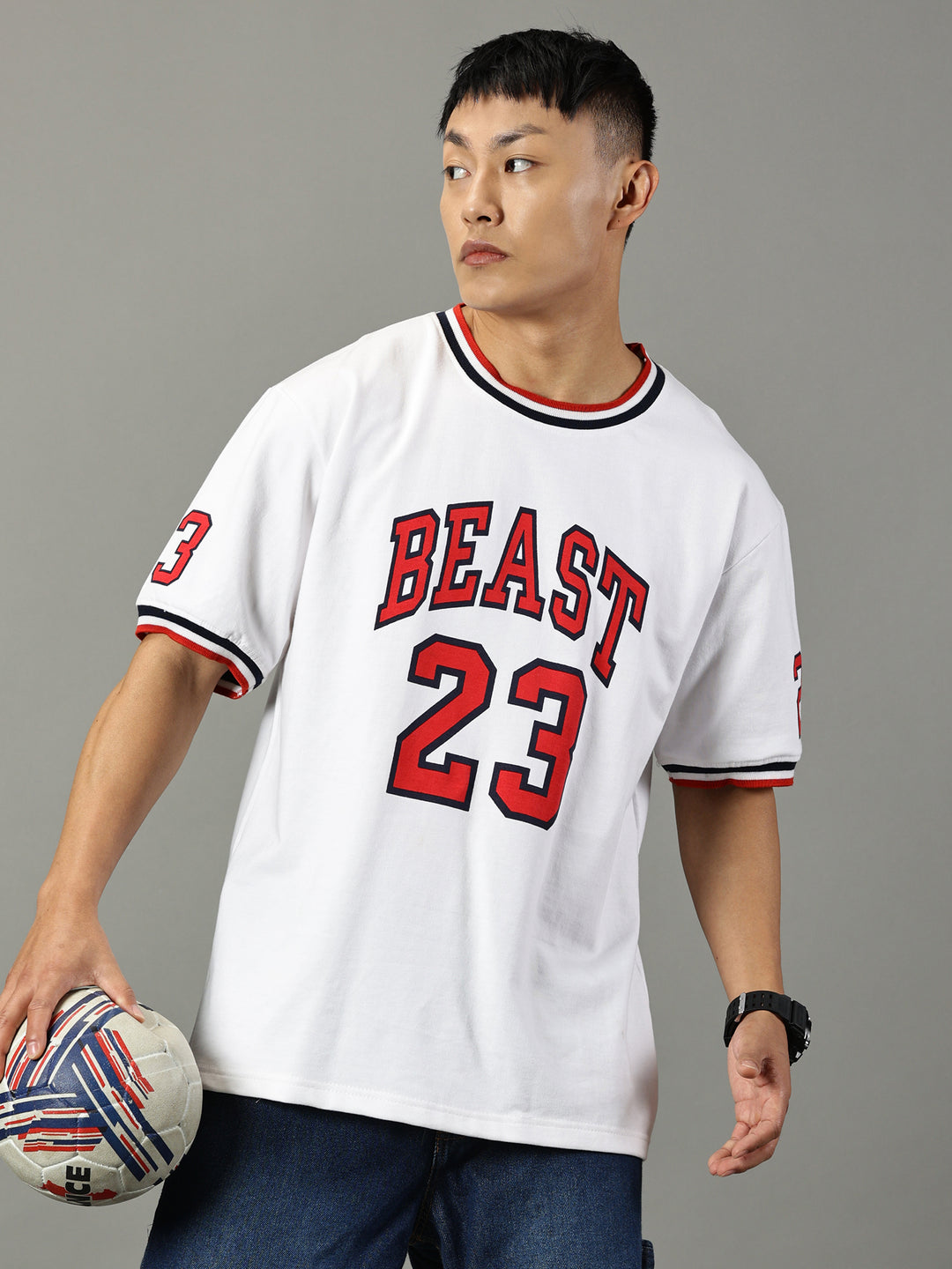 Tom Beast White Oversized T-Shirt - By Rodzen