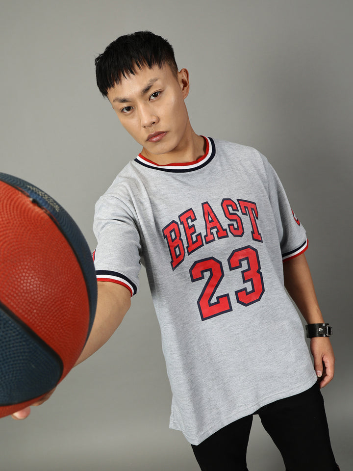 Tom Beast Grey Oversized T-Shirt - By Rodzen