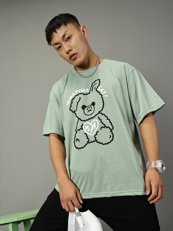 Teddy Green Oversized T-Shirt - By Rodzen