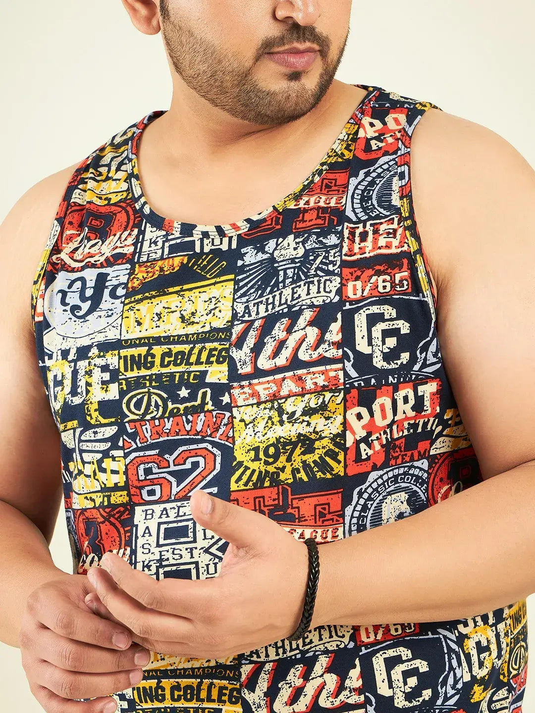 Multicolor Plus-Sized Vest By Rodzen.