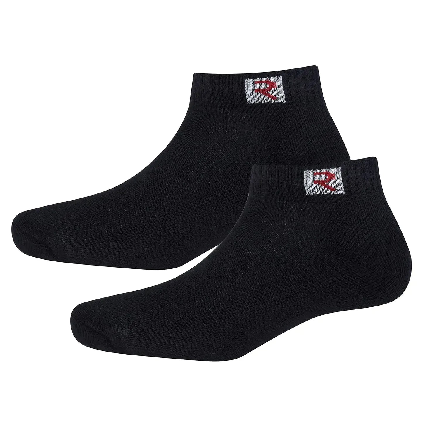 Navy, White, And Black Plain Ankle-Length Socks - Pack Of 6