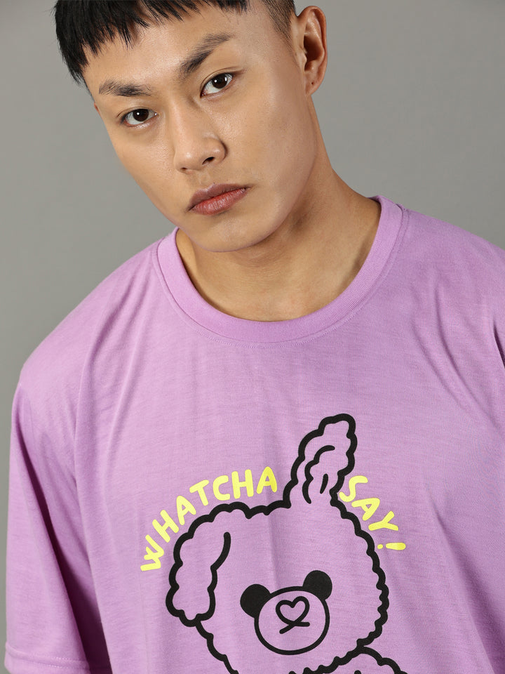 Teddy Lavender Oversized T-Shirt - By Rodzen