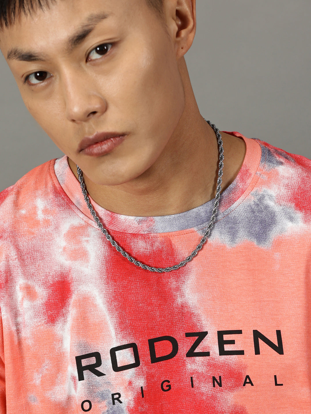 Tie Die Orange Oversized T-Shirt - By Rodzen