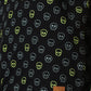Black Skull Print Grey Collor Polo T-Shirt By Rodzen