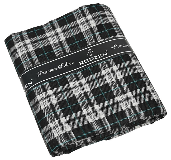 Black Checks Shirts Fabric