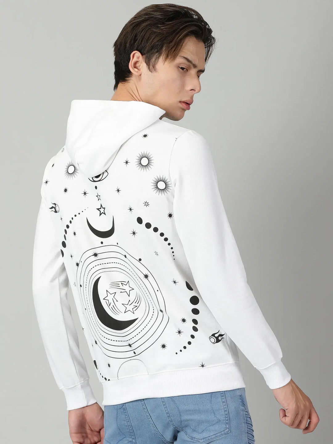 Galaxy White Celestial Vibes Hoodie