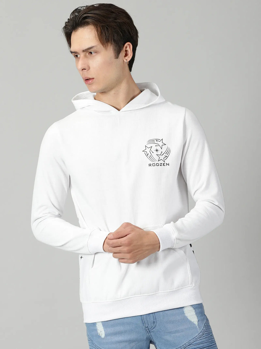 Galaxy White Celestial Vibes Hoodie