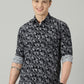 Grey Leaf Full Sleeve Men's  Printed Shirt