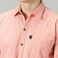 Pink Textured Full Sleeve Men's Shirt