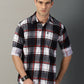 Red-Grey-Black Checks Printed Full Sleeve Men's Shirt