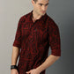 Maroon Printed Full Sleeve Men's Shirt