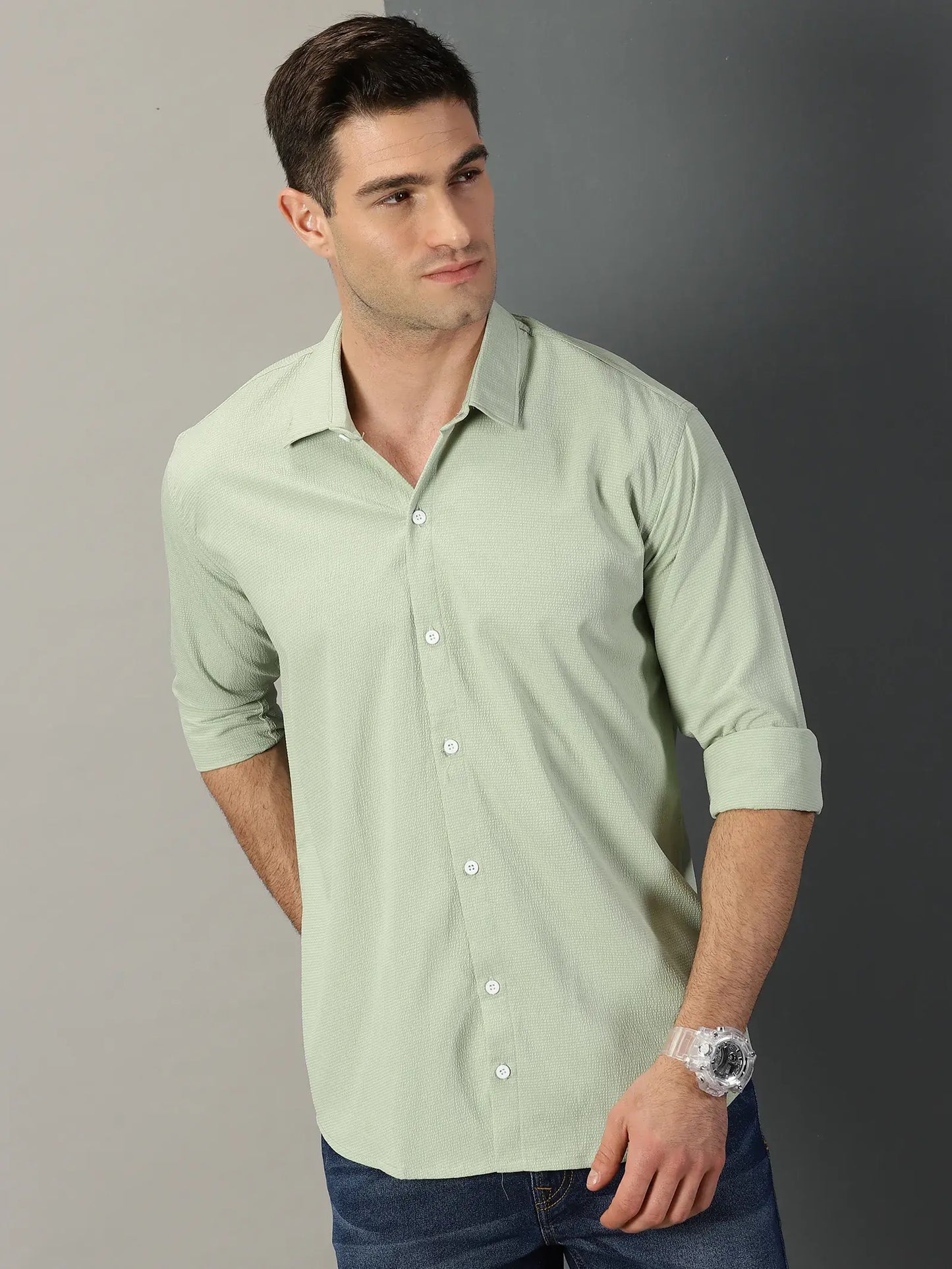 Pista Textured Full Sleeve Men's Shirt